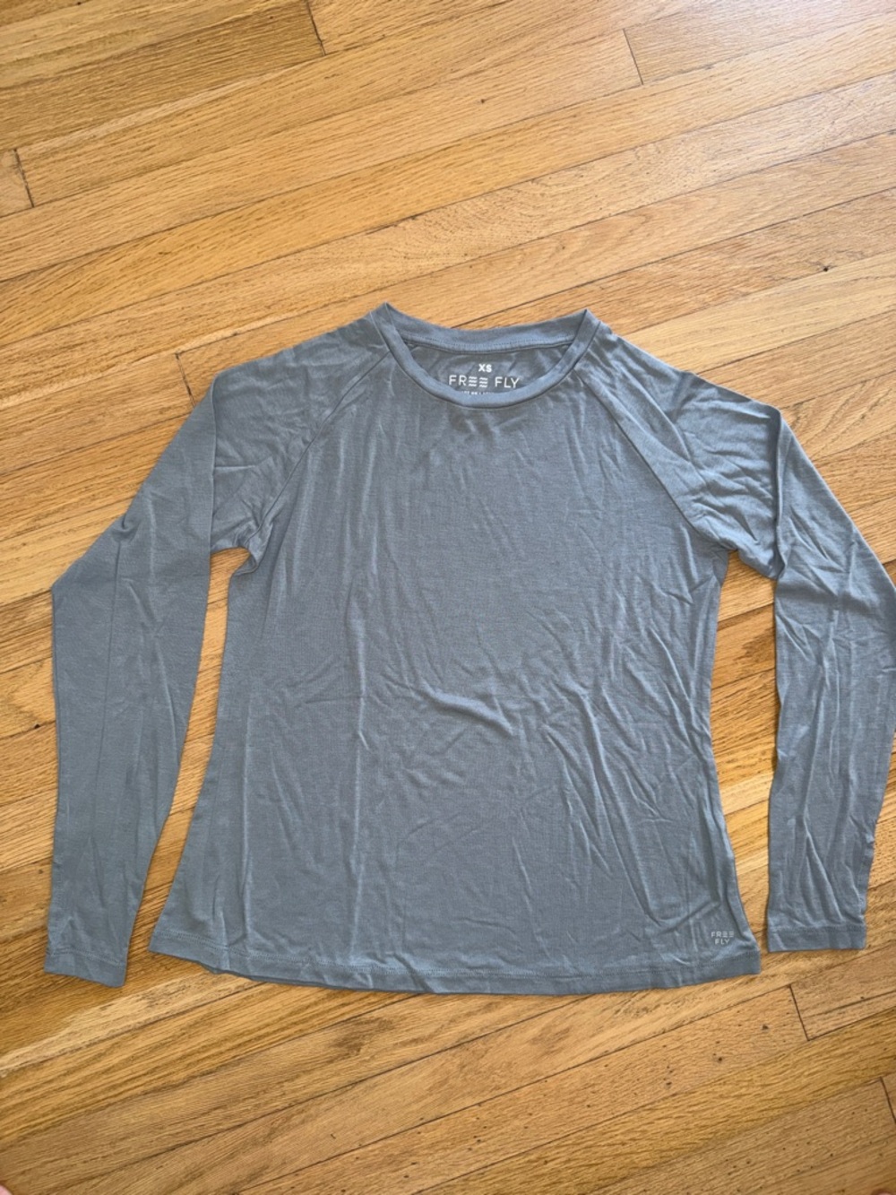 Free Fly Apparel Women's Long-Sleeve Crew in Slate Gray